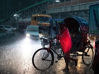 After days of intense heat, Dhaka city witnessed heavy rain and thunderstorms on Thursday, June 13, 2024. (