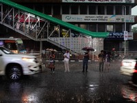 After days of intense heat, Dhaka city witnessed heavy rain and thunderstorms on Thursday, June 13, 2024. (