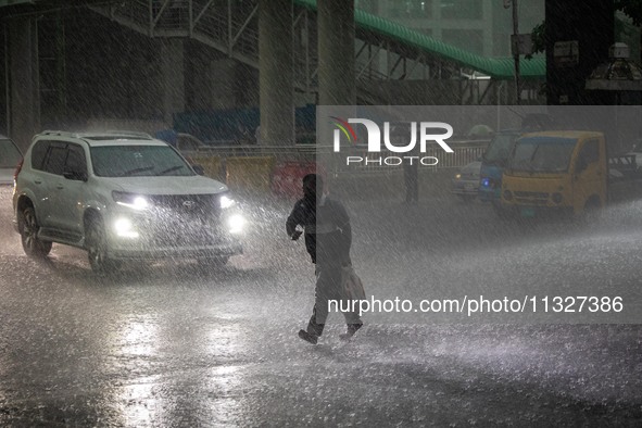 After days of intense heat, Dhaka city witnessed heavy rain and thunderstorms on Thursday, June 13, 2024. 