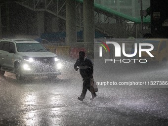 After days of intense heat, Dhaka city witnessed heavy rain and thunderstorms on Thursday, June 13, 2024. (