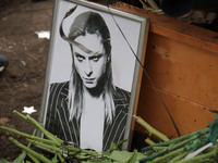 Artur Snitkus, a 36-year-old Ukrainian serviceman, artist, musician, stylist, and queer community member, is being pictured during the funer...