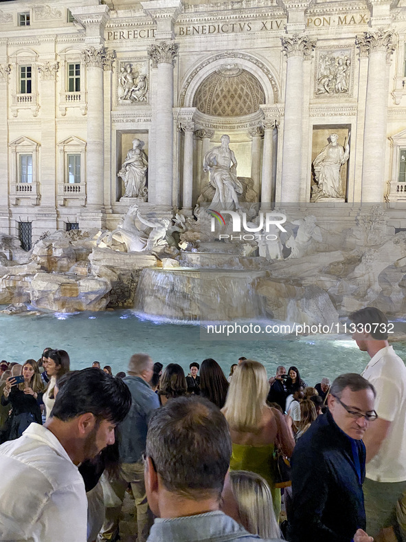 The Trevi Fountain is being seen in Rome, Italy, on June 14, 2024 