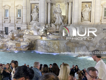 The Trevi Fountain is being seen in Rome, Italy, on June 14, 2024 (