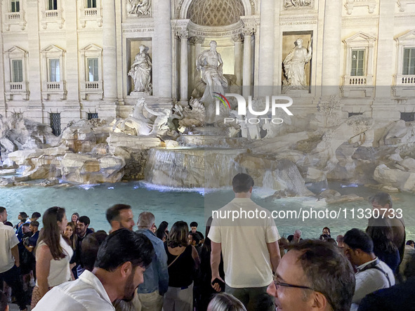 The Trevi Fountain is being seen in Rome, Italy, on June 14, 2024 