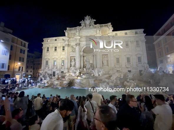 The Trevi Fountain is being seen in Rome, Italy, on June 14, 2024 