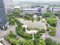 A lake shaped like a map of China is being seen at a university in Hangzhou, Zhejiang province, China, on June 14, 2024. (