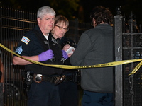 Police are staging at the crime scene where a 13-year-old is shot and critically wounded. A 13-year-old male victim is shot and critically w...