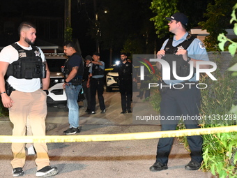 Three people are being shot in Chicago, Illinois, United States, on June 14, 2024. At approximately 10:19 p.m., Friday evening, on the 500 b...