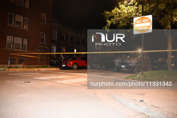 A 34-year-old male is being shot while driving in Chicago, Illinois, United States, on June 14, 2024. At approximately 10:09 p.m., Friday ev...