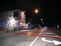 An unidentified male is being wounded after being shot while standing on the street in Chicago, Illinois, United States, on June 14, 2024. A...