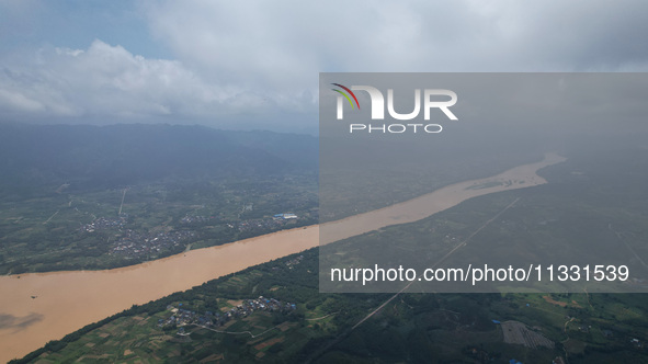 The water level in the Rongan county section of the Pearl River is rising and becoming turbid after a rainstorm in Liuzhou, China, on June 1...