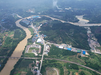 The water level in the Rongan county section of the Pearl River is rising and becoming turbid after a rainstorm in Liuzhou, China, on June 1...