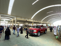 A general view of the livestock market ahead of the Muslim festival of Eid al-Adha in Doha, Qatar, on June 15, 2024. Muslims in Qatar are ce...