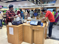 Shoppers are purchasing groceries at the Pothy's market in Thiruvananthapuram (Trivandrum), Kerala, India, on April 08, 2024. (