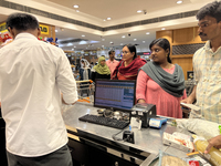 Shoppers are purchasing groceries at the Pothy's market in Thiruvananthapuram (Trivandrum), Kerala, India, on April 08, 2024. (