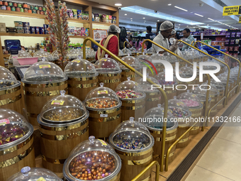 Sweets and candies are being sold at the Pothy's market in Thiruvananthapuram (Trivandrum), Kerala, India, on April 08, 2024. Inflation in I...