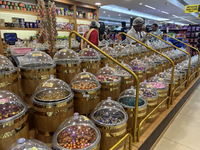 Sweets and candies are being sold at the Pothy's market in Thiruvananthapuram (Trivandrum), Kerala, India, on April 08, 2024. Inflation in I...