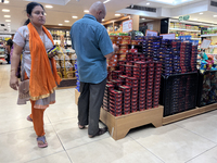 Shoppers are purchasing groceries at the Pothy's market in Thiruvananthapuram (Trivandrum), Kerala, India, on April 08, 2024. (