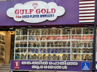 A jewelry shop is operating in Thiruvananthapuram (Trivandrum), Kerala, India, on April 09, 2024. (