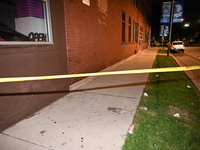 Two people are being shot while standing on the sidewalk in Chicago, Illinois, United States, on June 14, 2024. At approximately 11:50 p.m.,...