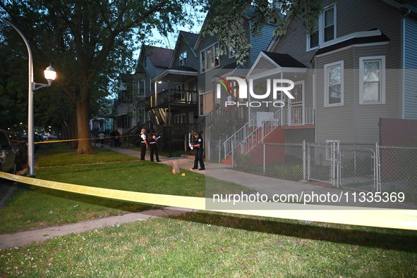 A 14-year-old girl is being wounded by gunfire after a bullet pierces through the window of a house in Chicago, Illinois, United States, on...