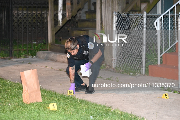 A 14-year-old girl is being wounded by gunfire after a bullet pierces through the window of a house in Chicago, Illinois, United States, on...