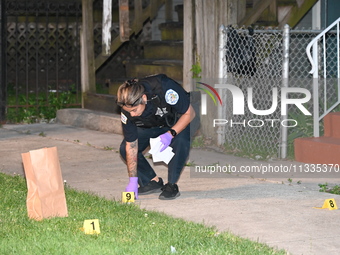 A 14-year-old girl is being wounded by gunfire after a bullet pierces through the window of a house in Chicago, Illinois, United States, on...