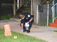 A 14-year-old girl is being wounded by gunfire after a bullet pierces through the window of a house in Chicago, Illinois, United States, on...