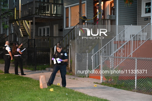 A 14-year-old girl is being wounded by gunfire after a bullet pierces through the window of a house in Chicago, Illinois, United States, on...