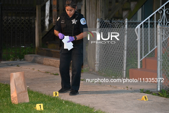 A 14-year-old girl is being wounded by gunfire after a bullet pierces through the window of a house in Chicago, Illinois, United States, on...