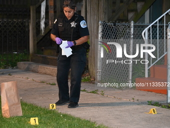 A 14-year-old girl is being wounded by gunfire after a bullet pierces through the window of a house in Chicago, Illinois, United States, on...