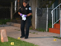 A 14-year-old girl is being wounded by gunfire after a bullet pierces through the window of a house in Chicago, Illinois, United States, on...