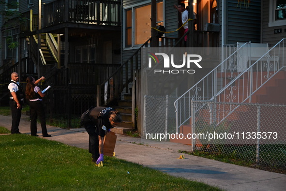 A 14-year-old girl is being wounded by gunfire after a bullet pierces through the window of a house in Chicago, Illinois, United States, on...