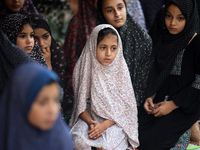 Palestinians are holding Eid al-Adha prayers in Bureij Refugee Camp in the central Gaza Strip, on June 16, 2024, amid the ongoing conflict b...