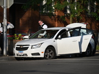 A 26-year-old male is being shot and killed on Father's Day while inside a vehicle in Chicago, Illinois, United States, on June 16, 2024. At...