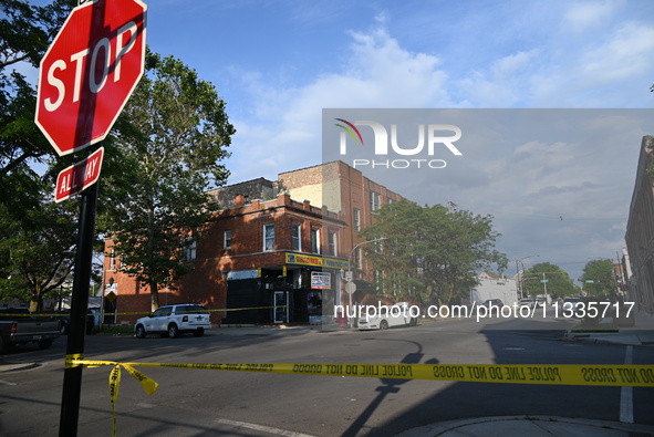 A 26-year-old male is being shot and killed on Father's Day while inside a vehicle in Chicago, Illinois, United States, on June 16, 2024. At...