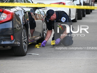 A 17-year-old male is being shot in Chicago, Illinois, United States, on June 16, 2024. At approximately 4:50 a.m. on Sunday morning, a 17-y...