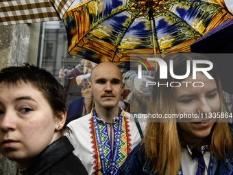 Nearly 500 people are participating on Sunday in Ukraine's capital, Kyiv, in an Equality March organized by the LGBT+ community that is gath...