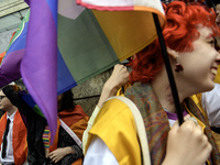 Nearly 500 people are participating on Sunday in Ukraine's capital, Kyiv, in an Equality March organized by the LGBT+ community that is gath...