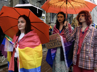 Nearly 500 people are participating on Sunday in Ukraine's capital, Kyiv, in an Equality March organized by the LGBT+ community that is gath...