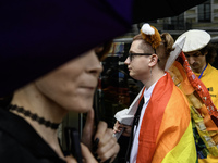 Nearly 500 people are participating on Sunday in Ukraine's capital, Kyiv, in an Equality March organized by the LGBT+ community that is gath...