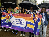 Nearly 500 people are participating on Sunday in Ukraine's capital, Kyiv, in an Equality March organized by the LGBT+ community that is gath...