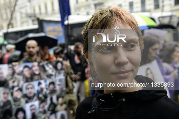 Nearly 500 people are participating on Sunday in Ukraine's capital, Kyiv, in an Equality March organized by the LGBT+ community that is gath...