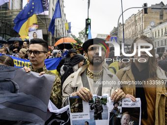 Nearly 500 people are participating on Sunday in Ukraine's capital, Kyiv, in an Equality March organized by the LGBT+ community that is gath...