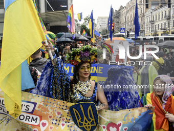 Nearly 500 people are participating on Sunday in Ukraine's capital, Kyiv, in an Equality March organized by the LGBT+ community that is gath...