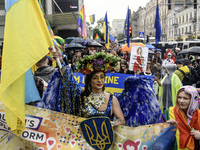 Nearly 500 people are participating on Sunday in Ukraine's capital, Kyiv, in an Equality March organized by the LGBT+ community that is gath...