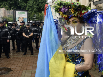 Nearly 500 people are participating on Sunday in Ukraine's capital, Kyiv, in an Equality March organized by the LGBT+ community that is gath...