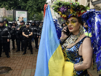 Nearly 500 people are participating on Sunday in Ukraine's capital, Kyiv, in an Equality March organized by the LGBT+ community that is gath...