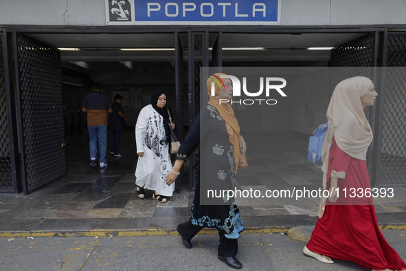 Members of the Muslim community in Mexico City, Mexico, on Eid al-Adha, are heading to the Plan Sexenal facilities to gather for the celebra...