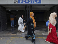 Members of the Muslim community in Mexico City, Mexico, on Eid al-Adha, are heading to the Plan Sexenal facilities to gather for the celebra...